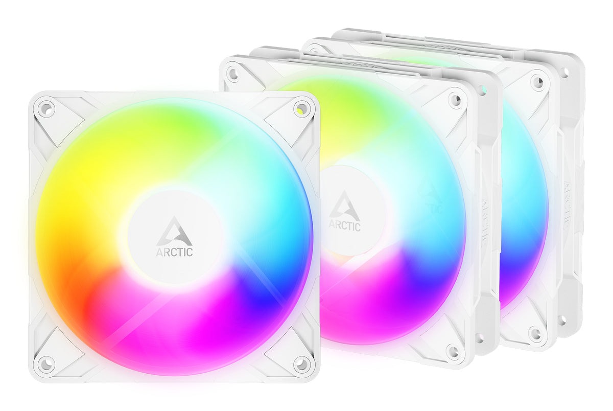 ARCTIC P12 Pro Reverse A-RGB 120x120x25 Fan (White) - 3 Pack