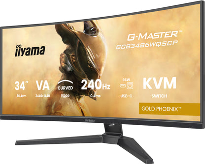 iiyama G-MASTER GCB3486WQSCP-B1 34" (86.4 cm) UltraWide Quad HD Computer Monitor - Black