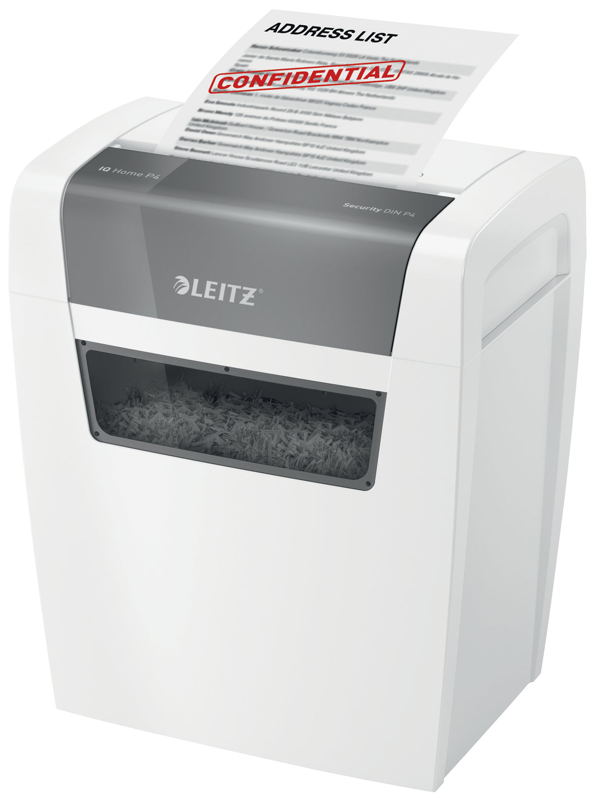 Καταστροφέας εγγράφων Leitz IQ Home, P4, 6 φύλλα, κάδος απορριμμάτων 15 λίτρων