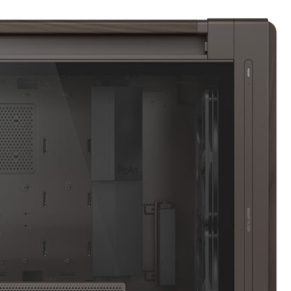 ASUS ProArt PA602 Wood Edition Retro Brown - Tempered Glass Panel Midi Tower