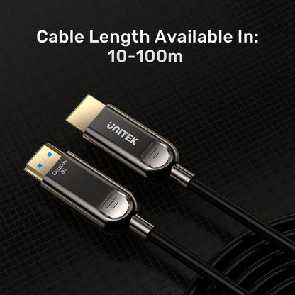 Οπτικό καλώδιο HDMI 2.1 AOC Unitek C11085GY01-20M μήκους 20 μέτρων