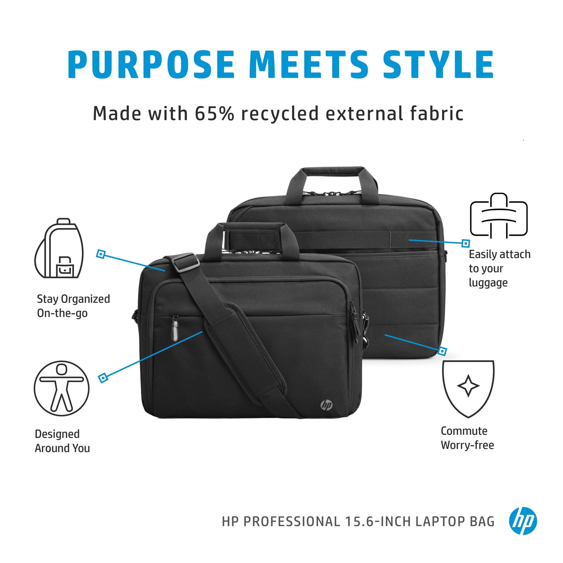 HP Professional Laptop Bag for 15.6-inch Laptops