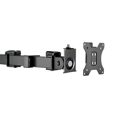 LogiLink TIS 17"–32" Dual TFT 3-Joint Monitor Arm, Black, Max 12 kg, Hole Mount
