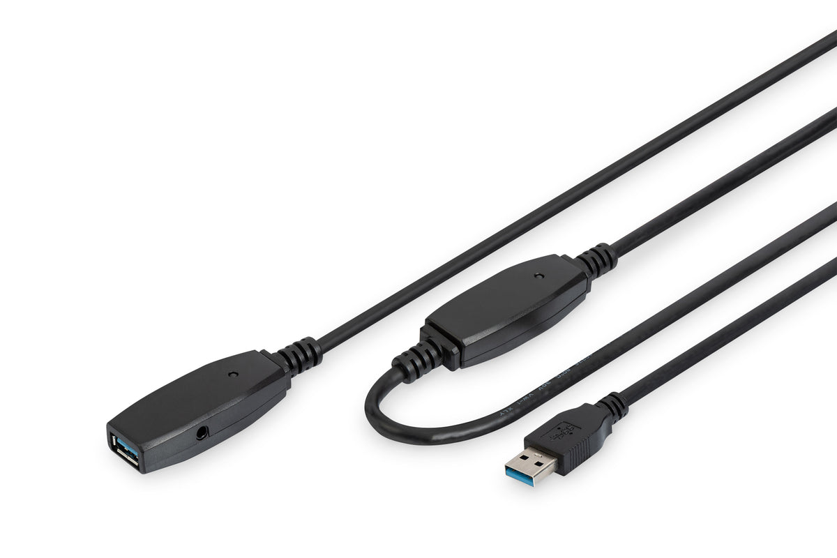 DIGITUS USB 3.0 Aktives Verlängerungskabel          10m,  sw