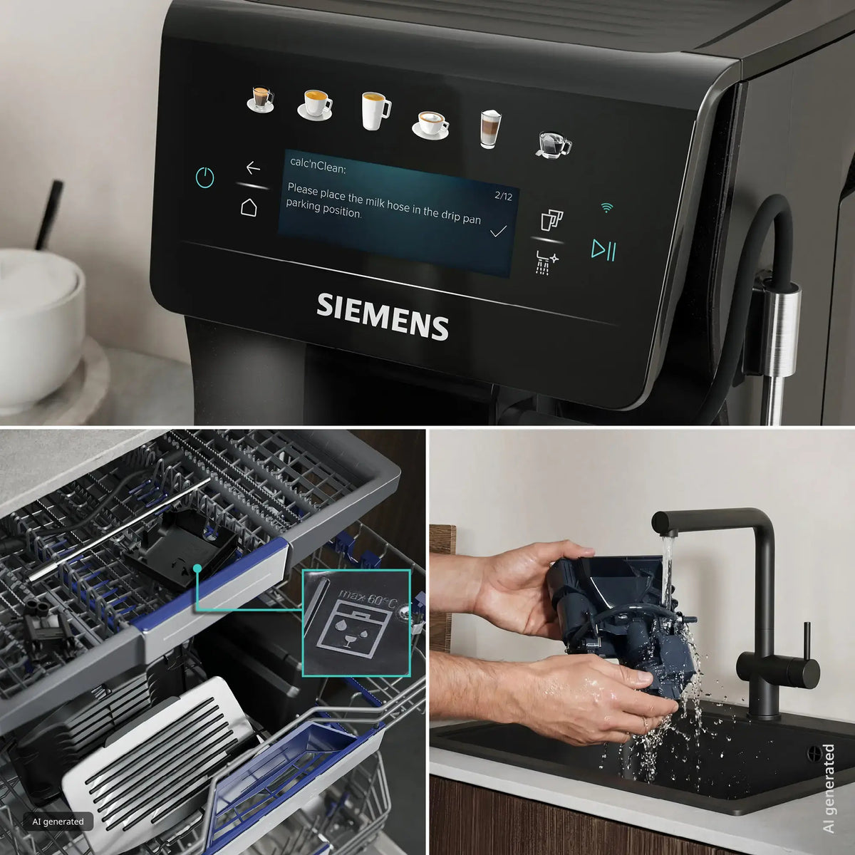 Siemens EQ600 iAroma TP603E08 15 bar espresso machine