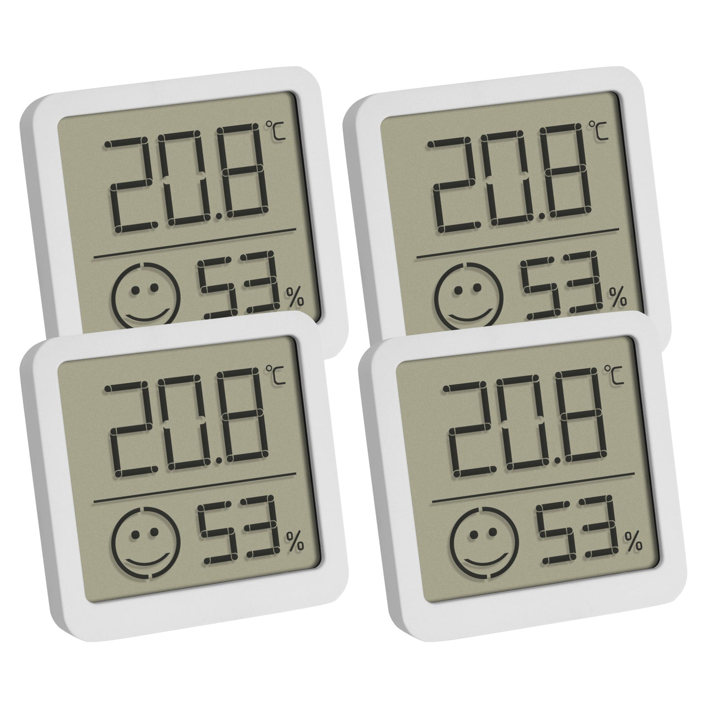 TFA 30.5053.02.04 4-Pack  white Digital Thermo Hygrometer