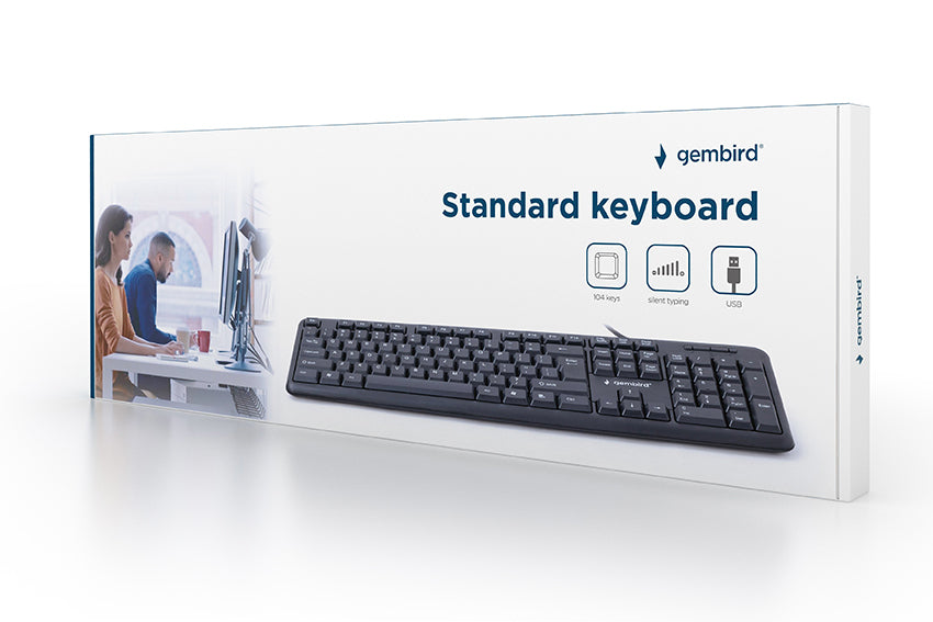 Gembird KB-U-103 keyboard USB US English Black