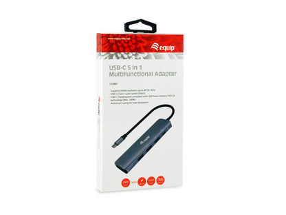 Equip Dock  5-1 USB-C->HDMI,3xUSB-A,100W USB-C         0.25m