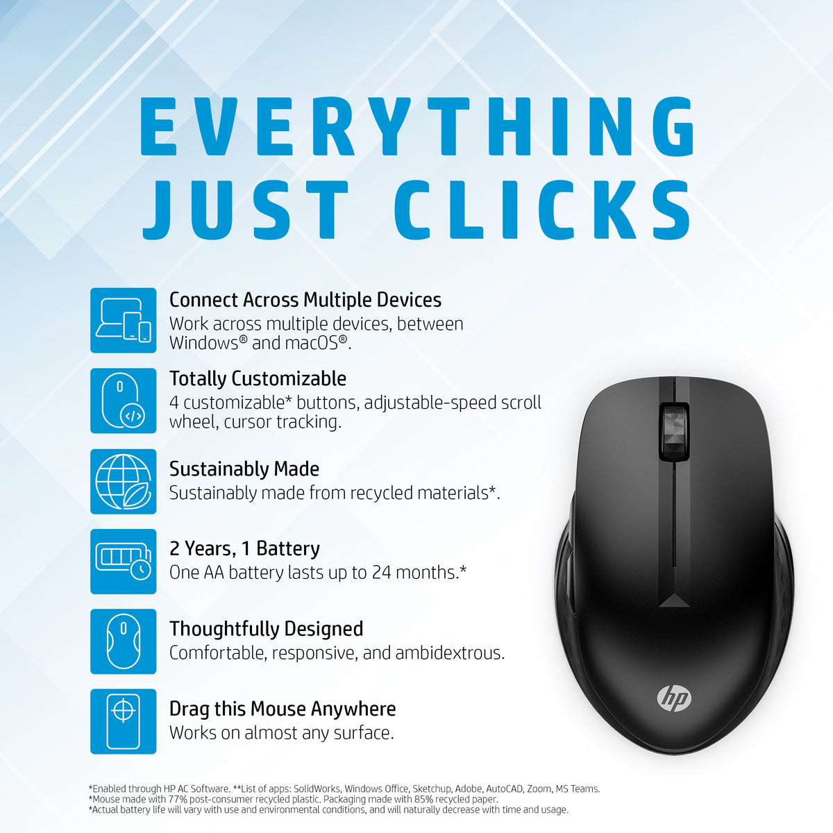 HP 430 Multi-Device Wireless Mouse