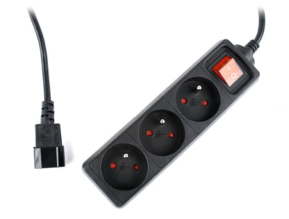 Gembird EG-PSU3F-01 surge protector Black 3 AC outlet(s) 230 V 0.6 m