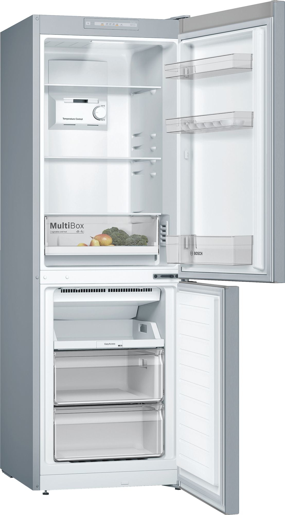 Bosch KGN33NLEB Serie 2 Refrigerator Freezer Combination (Stainless Steel)