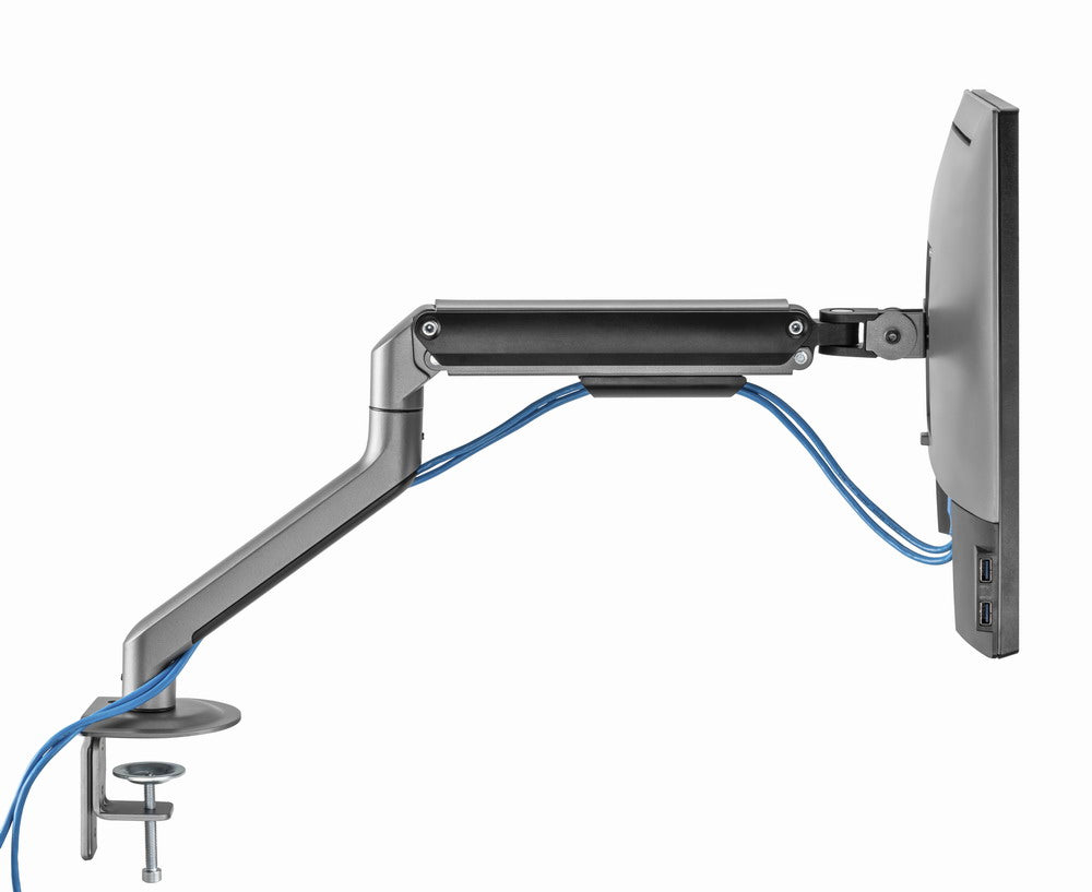 Gembird MA-DA1-05 Desk mounted adjustable monitor arm, 17”–32”, up to 9 kg, space grey