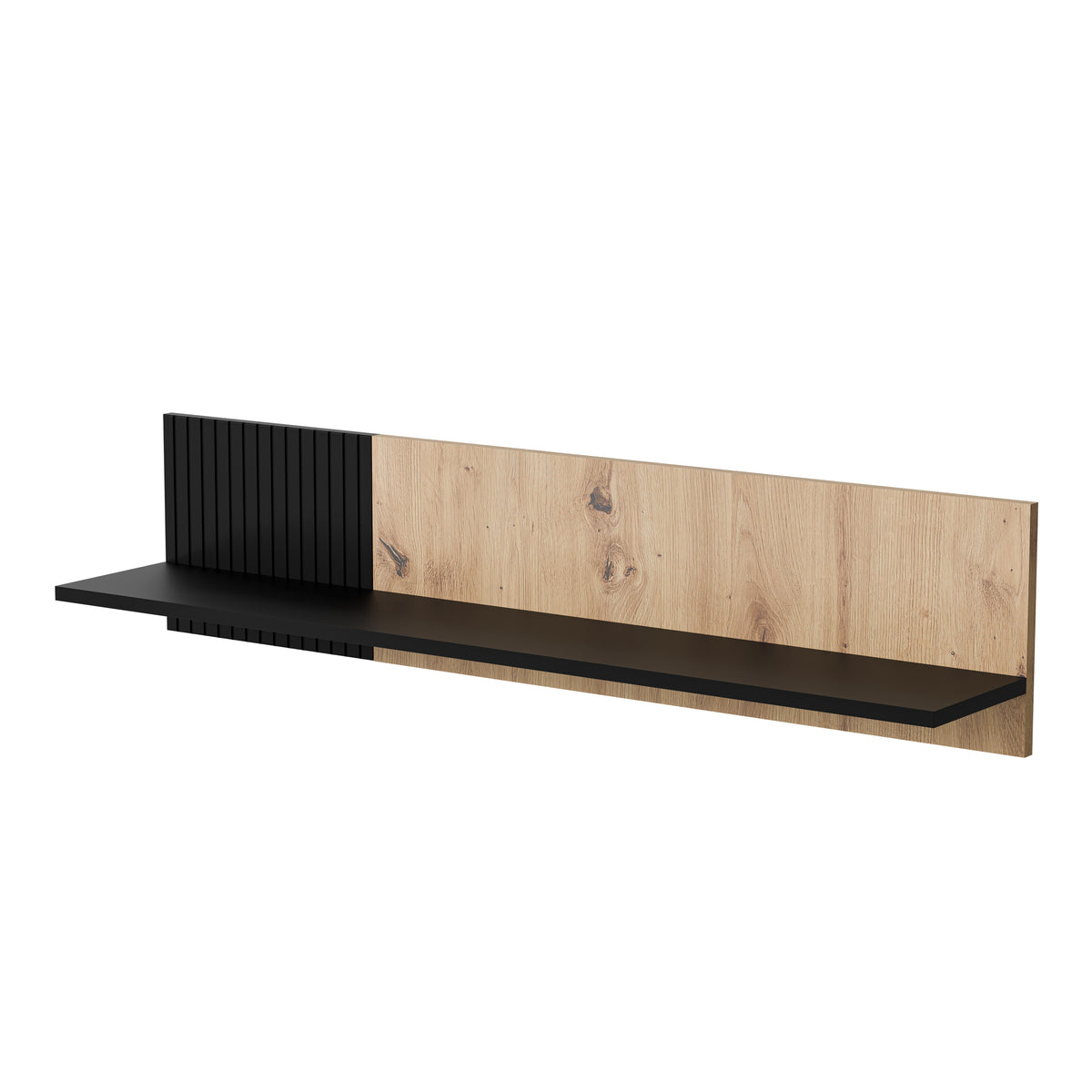 Cama MERCI shelf 110x20x25 black/oak artisan