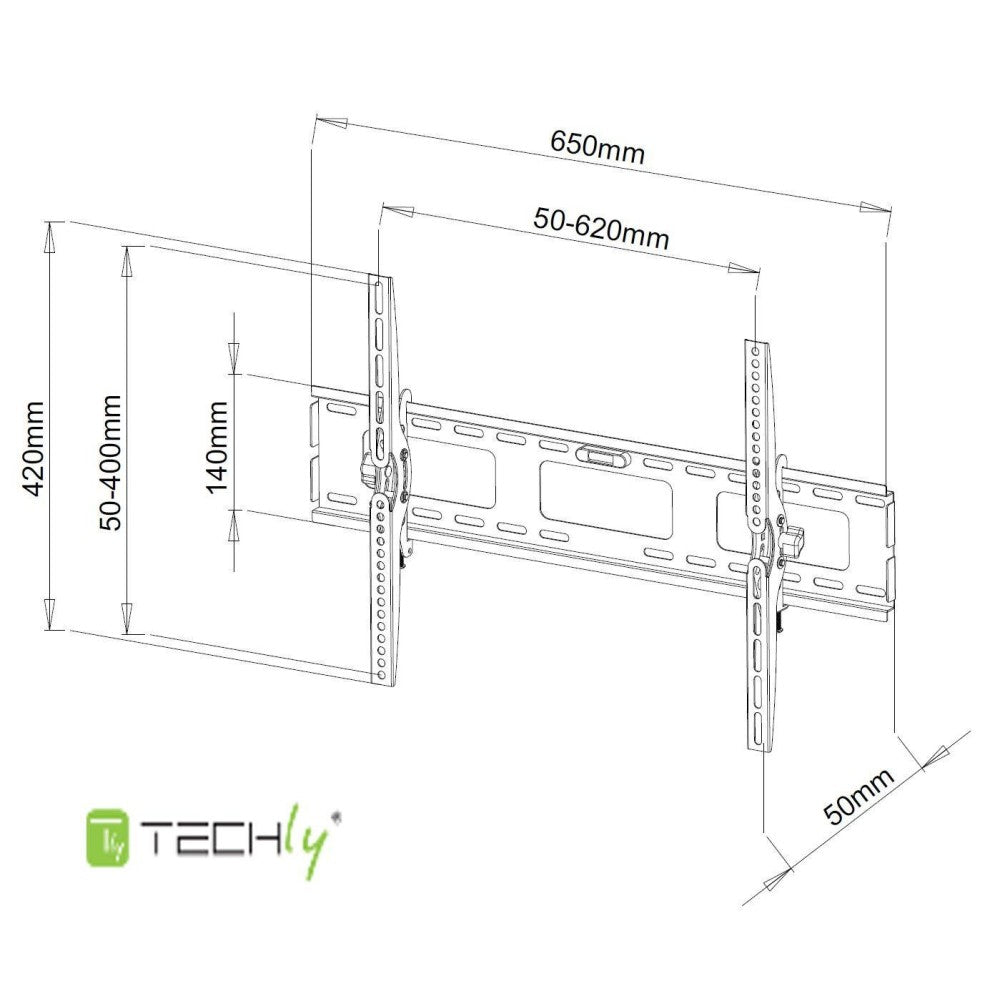 Techly 40-65" Wall Bracket for LED LCD TV Tilt" ICA-PLB 131L