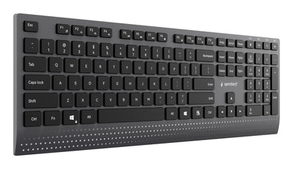 Gembird KB-MCH-06 Slim wired multimedia keyboard with Type-C adapter, US layout, black