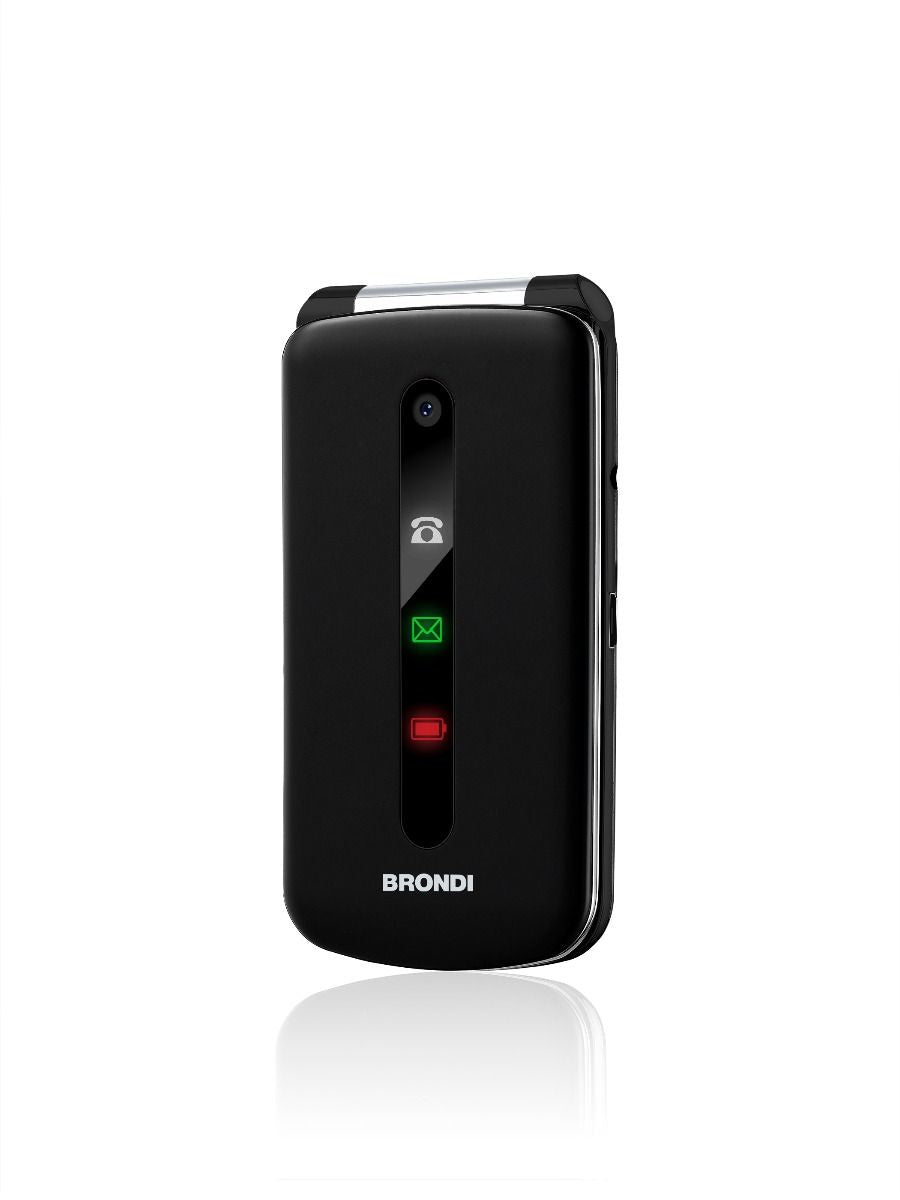 Brondi President Nero DS ITA Διπλή SIM Κινητό Τηλέφωνο GSM με Ενεργό Flip και Μεγάλη Έγχρωμη Οθόνη 3 ιντσών