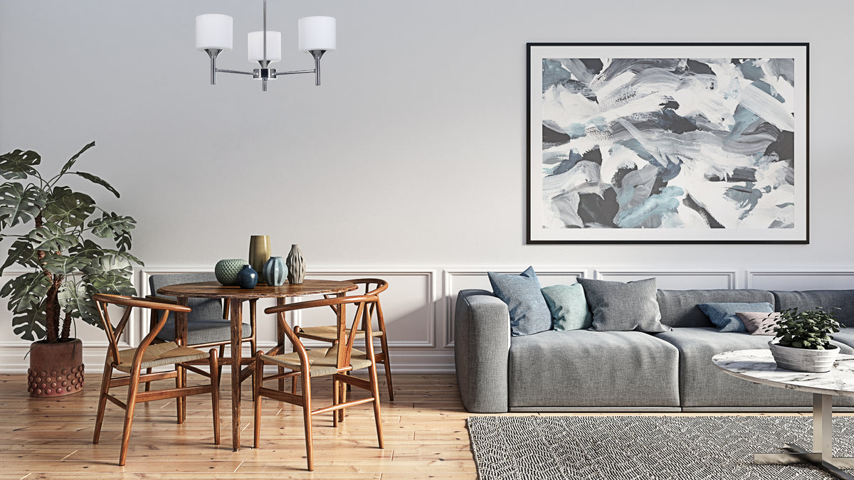 Classic chandelier pendant ceiling lamp Activejet MIRA Chrome 5xE27 for living room