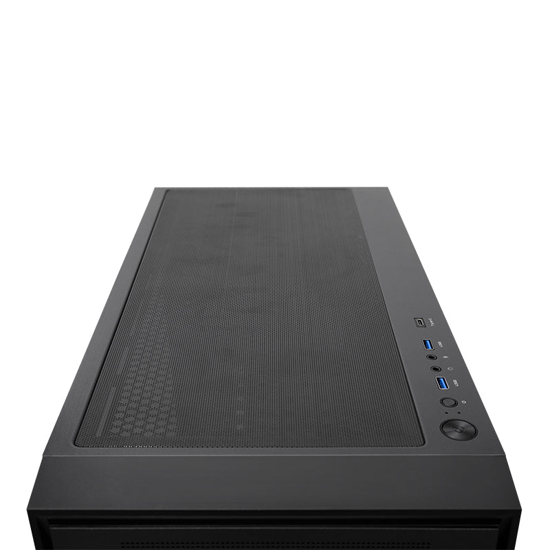 Chieftec Midi Tower GS-03B-BLK-OP, Schwarz Black