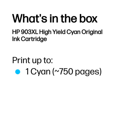HP 903XL    Cyan                Tintenpatrone 9,5ml