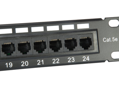 Equip 19" Patchpanel 24xRJ45 Cat5e UTP 1U     100MHz RAL9005