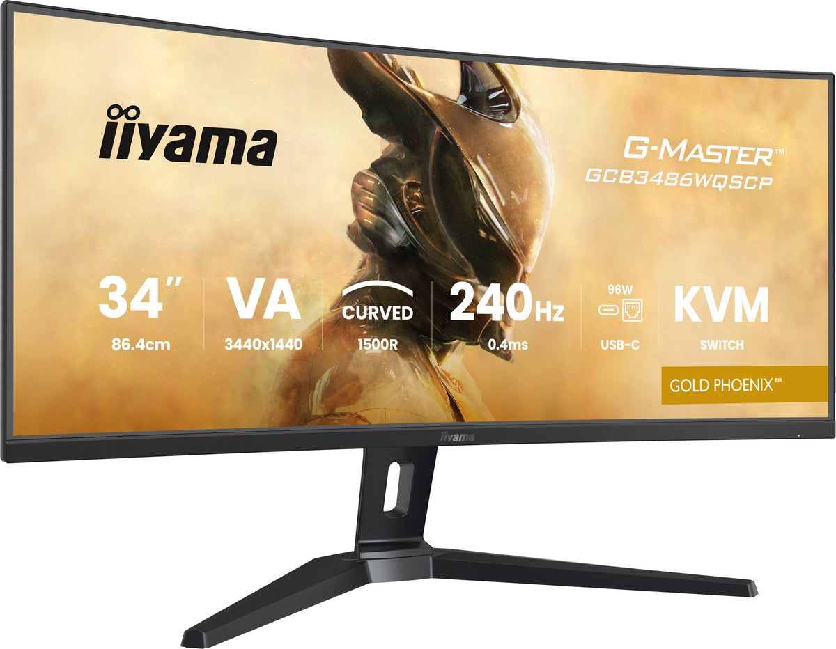 iiyama G-MASTER GCB3486WQSCP-B1 34" (86.4 cm) UltraWide Quad HD Computer Monitor - Black