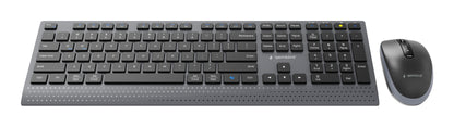 Gembird KBS-WPS-02 Dual-mode Slim Wireless Desktop Set, 2.4G+BT, US layout