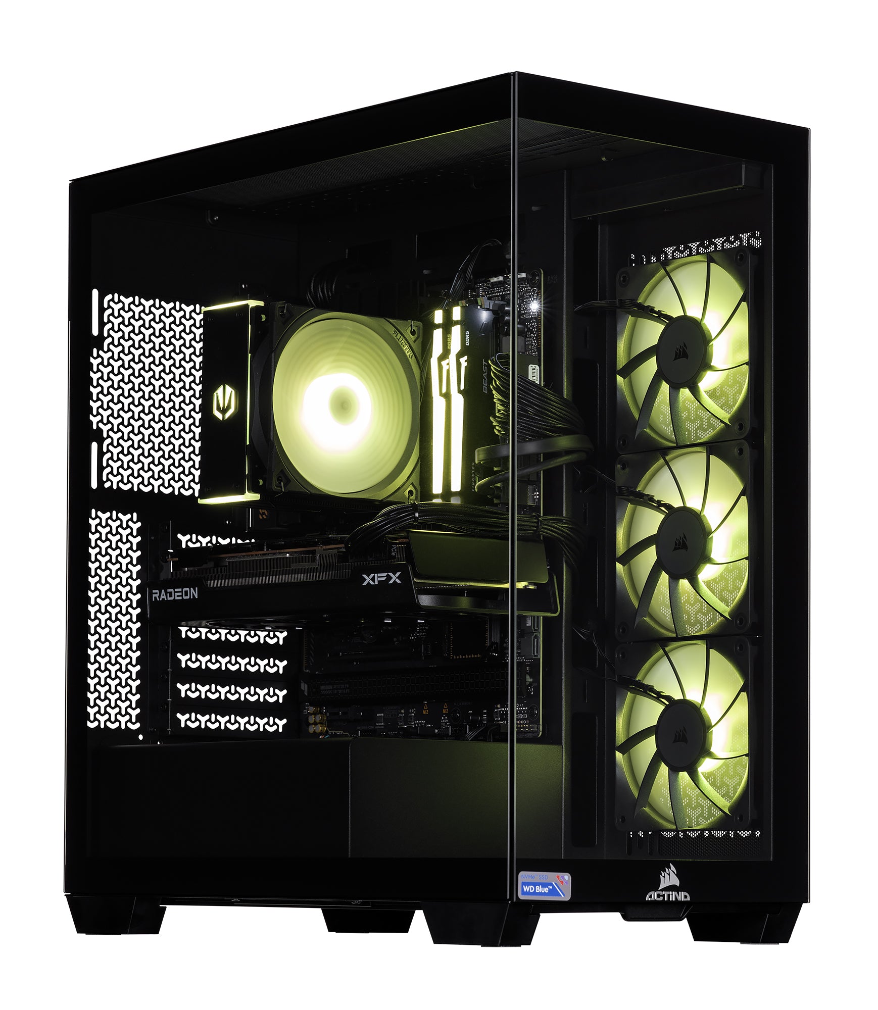 Actina 5901443413745 Υπολογιστής με AMD Ryzen™ 7 8700F, 32 GB DDR5-SDRAM, 2 TB SSD, NVIDIA GeForce RTX 5070 Ti, Midi Tower Μαύρο