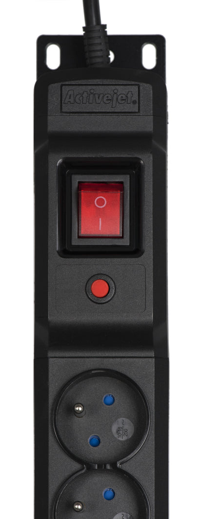 Activejet COMBO 12 socket power strip 1,5m black
