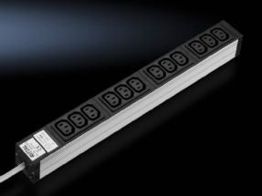 Rittal Power Strip 48.3 cm 12‑way Cold‑Device Sockets, Gray