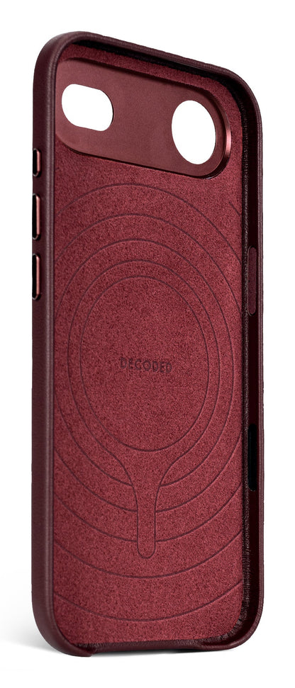 Decoded Leather Backcover for iPhone 17 Air in Dark Ruby