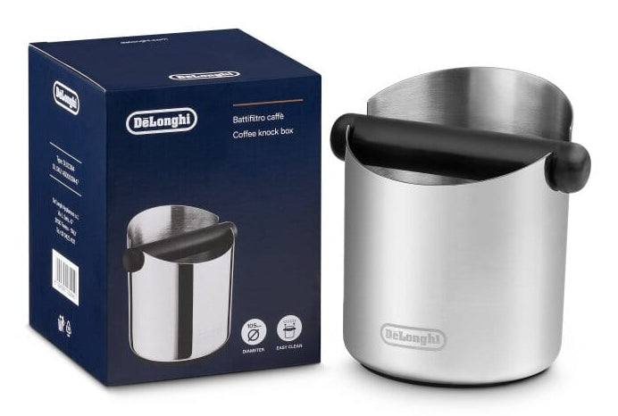 Delonghi Abklopfbehälter für Siebträger DLSC084 Knock Box (edelstahl/schwarz)