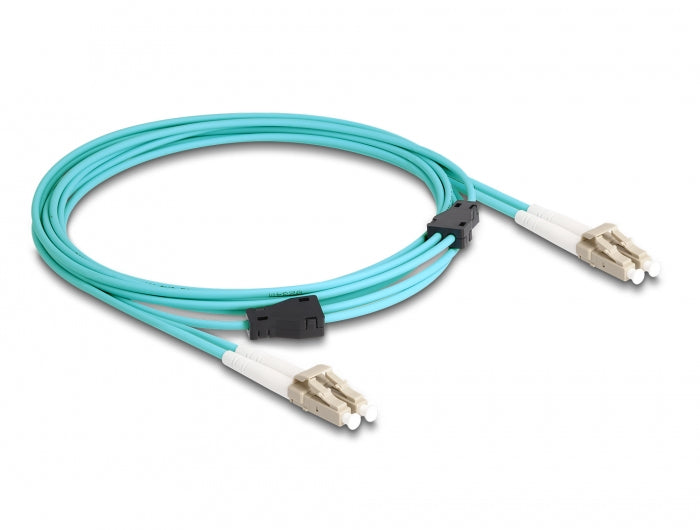 DELOCK Fiber Optic Cable with Metal Armoring LC Duplex Multimode 3m