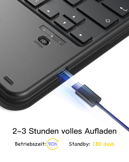 inateck KB002 Black Bluetooth-Tastatur-Hülle für iPad 11