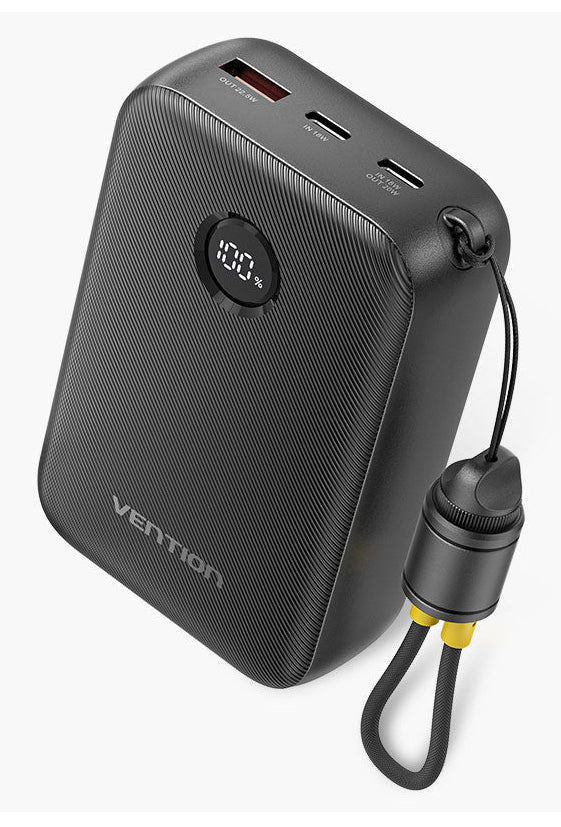 Vention Powerbank 20000mAh with 2 USB-C Ports and 1 USB-A Port, 22.5W, Black