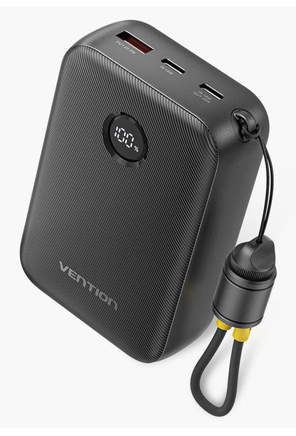 Vention Powerbank 20000mAh with 2 USB-C Ports and 1 USB-A Port, 22.5W, Black