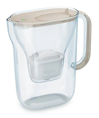 Brita Style Essential Water Filter Jug with 3 Sand-Colored Maxtra Pro Pure Performance Filter Cartridges