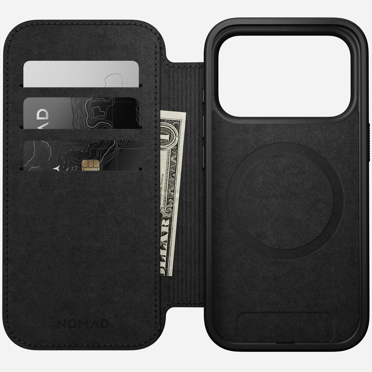 Nomad Magnetic Leather Back for MagSafe iPhone 17 Pro Max in Rustic Brown H