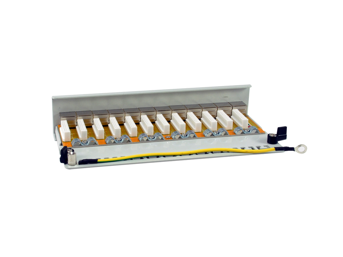 Equip Patchpanel 12xRJ45 Cat6a Desktop        500MHz RAL7035