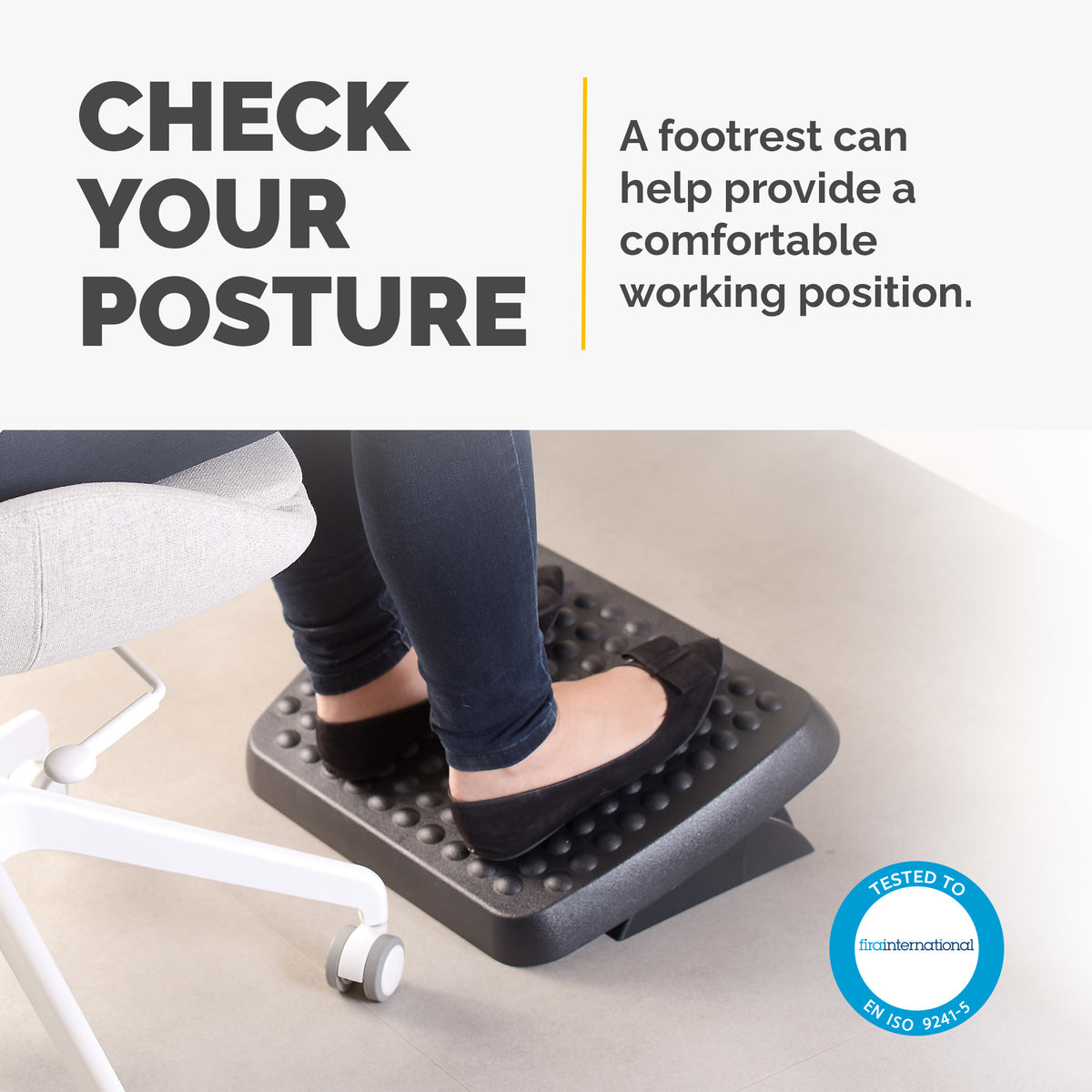 Fellowes Ergonomics footrest ergonomic office footrest black
