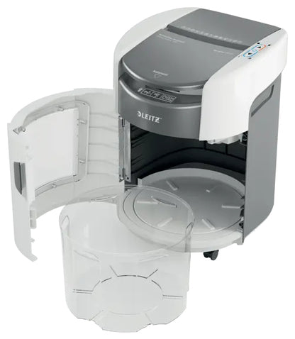 Leitz IQ Optimax AutoFeed 150 Paper Shredder, P4, 150-sheet Auto-Feed, 15 L Bin