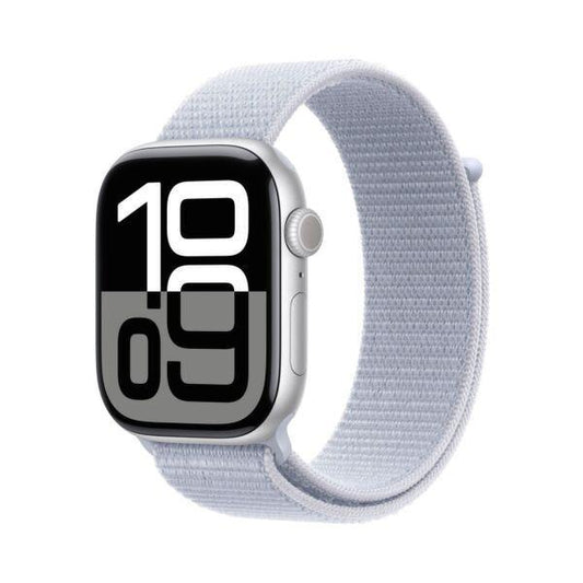 Apple Watch Σειρά 10 46mm AC/Ασημί SL/Μπλε Συννεφάκι ΕΕ MWWN3QF/A