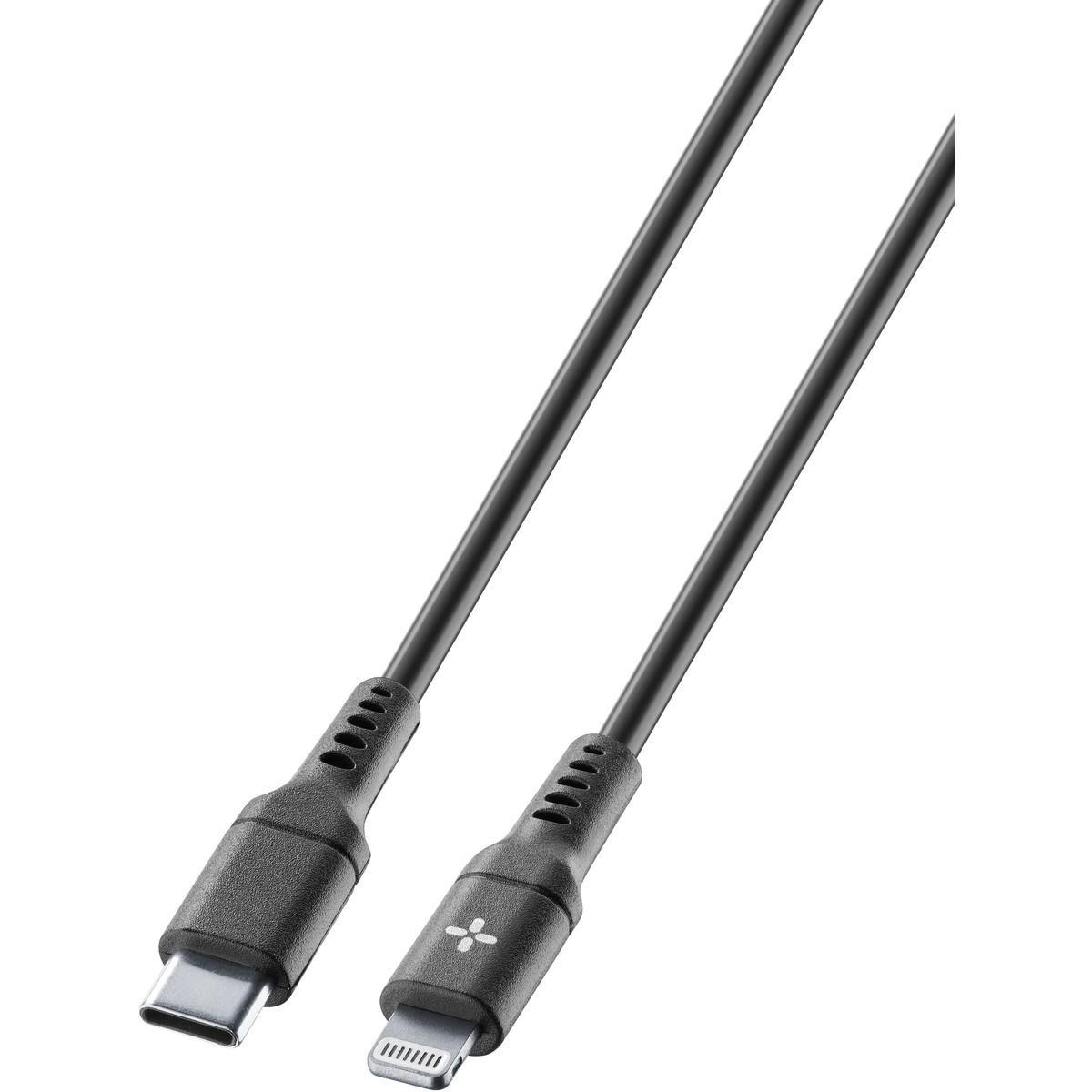 Cellularline Ploos Cavo USB-C a Lightning 1m Nero