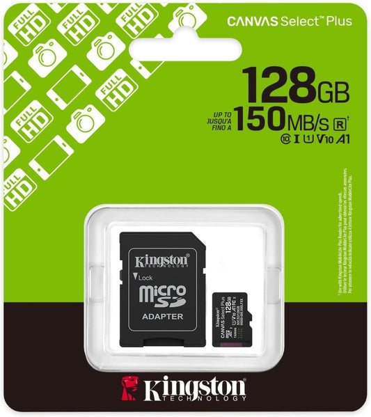 Kingston Micro SD 128GB Cl10 Canvas S.Plus SDCS3/128GB +Ad.SD