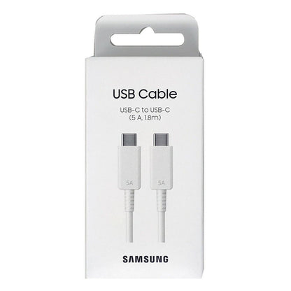 Samsung Cavo USB-C to USB-C EP-DX510JW 1.8m 5A Λευκό