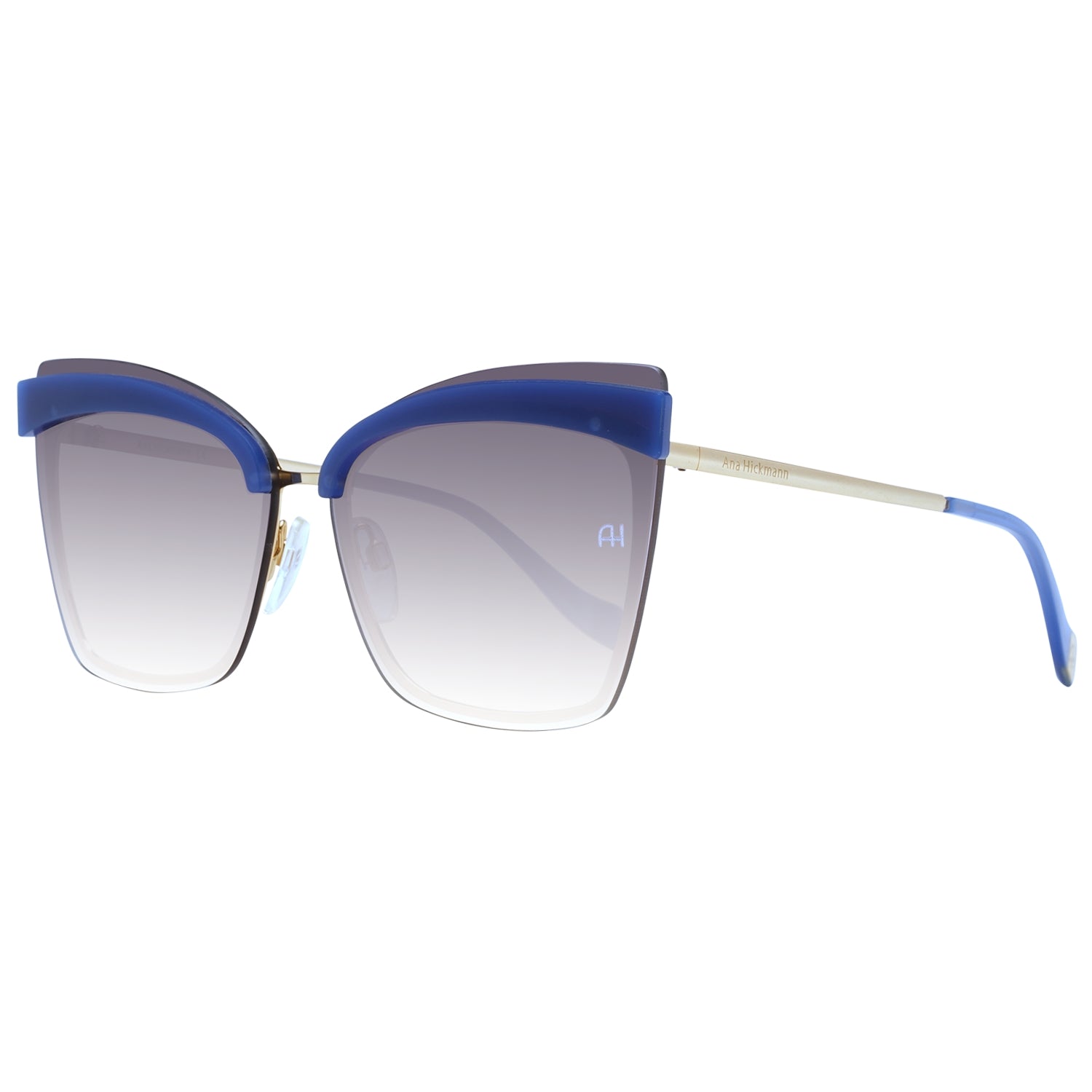 Ana Hickmann Women's Sunglasses AH3177-6404D, Metal Frame, Golden Color, Lens/Bridge/Temple Dimensions: 64/13/140 mm, Grey Lenses, Category 2 Gradient with 100% UVA & UVB Protection