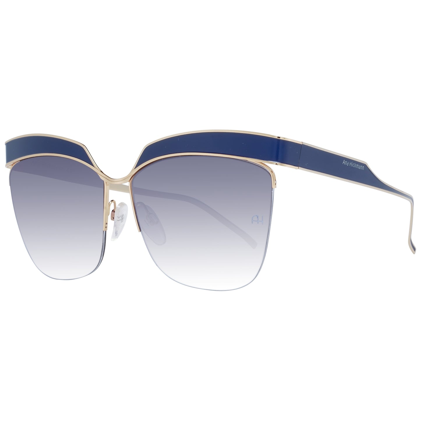 Ana Hickmann Women's Sunglasses AH3179-6206A, Metal Frame, Gold Color, Lens/Bridge/Temple Dimensions 62/15/140 mm, Grey Lenses, Category 2 with Mirror & Gradient, 100% UVA & UVB Protection