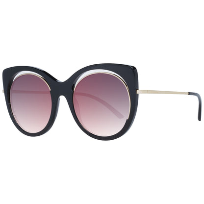 Ana Hickmann Women’s Sunglasses AH9265-54A01, Metal Frame, Black Color, Lens/Bridge/Temple Size: 54/22/145 mm, Pink Gradient Mirror Lenses, Category 2, 100% UVA & UVB Protection