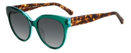 Kate Spade Aubriellags1e Women's Sunglasses, Acetate Frame - Lens: 55mm, Bridge: 17mm, Temple: 140mm, Green Color, 100% UV Protection