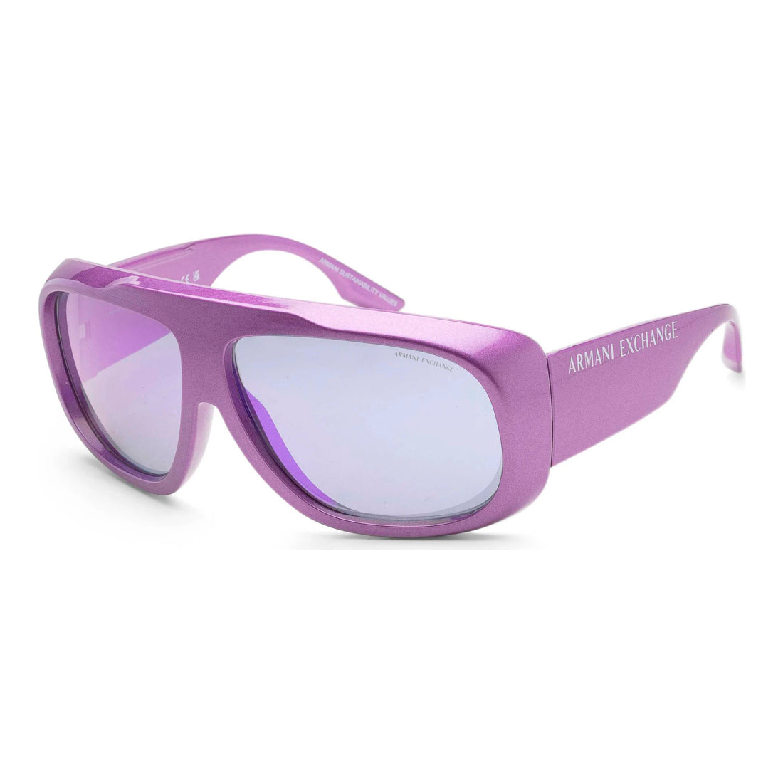 Armani Exchange Men's Sunglasses AX4143SU83534, Lens/Bridge/Temple Size: 67/12/130 mm, Purple Frame
