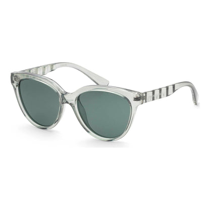 Armani Exchange Women's Sunglasses AX4148SU83607 with Transparent Injected Frame, Gray Lenses, 56/17/140 mm